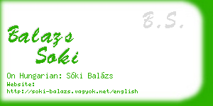 balazs soki business card