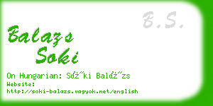 balazs soki business card